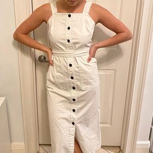 Women’s button down white dress